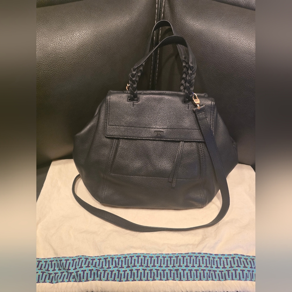 Tory Burch Large Leather Halfmoon Satchel